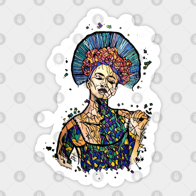 Mardi Gras Sticker by KazArtDesigns